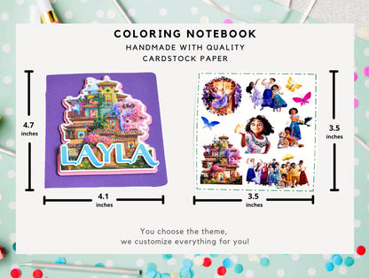 Purple Halloween Coloring Book Party Favor – Personalized Kids Activity Pack with Crayons & Stickers | Girls Halloween Gift Mi tienda