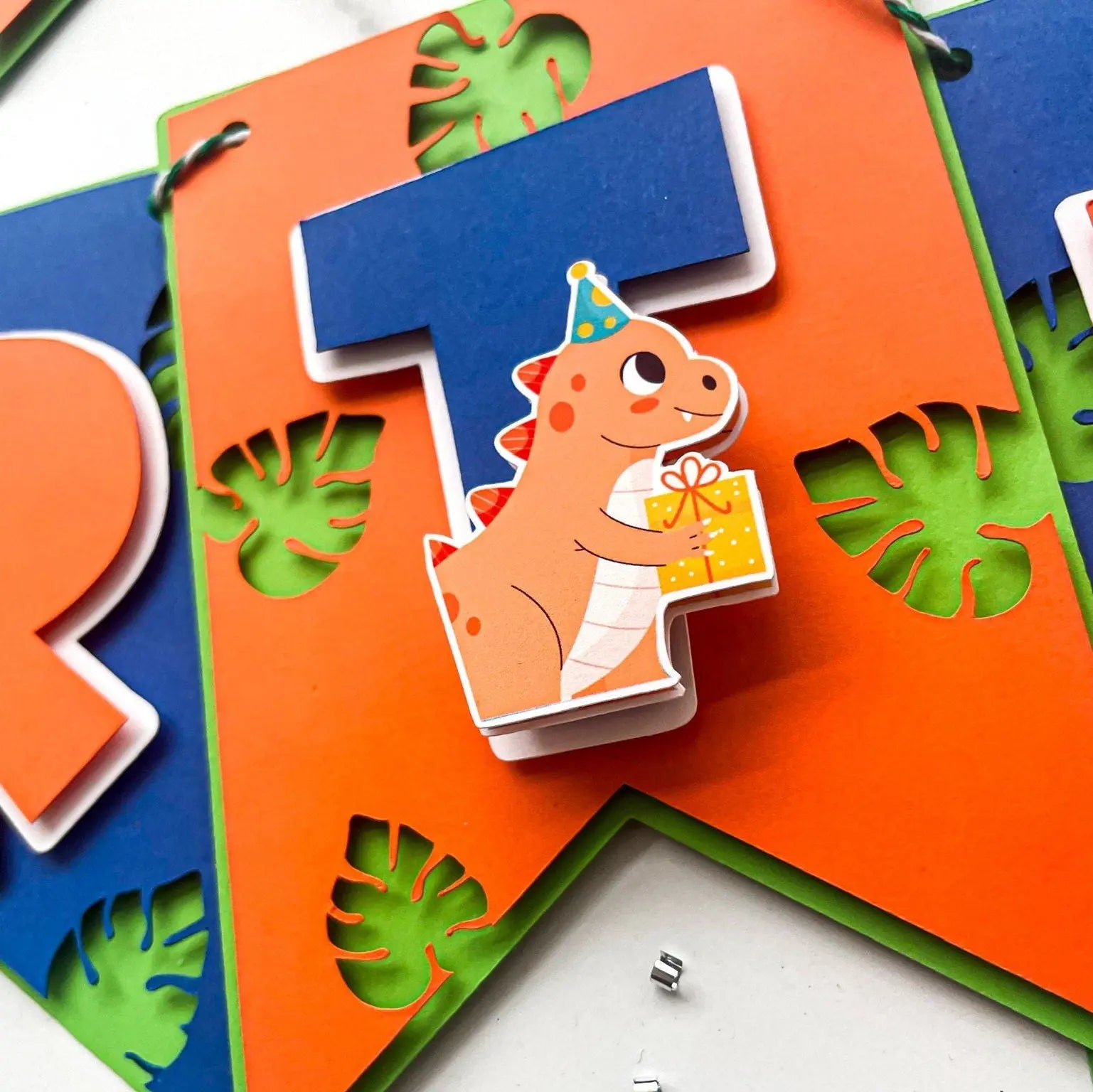 Dinosaur Happy Birthday Banner Dinosaur Party Decoration Dinosaur Birthday Party Dinosaur Theme Dinosaur Garland Dinosaur Banner Flag Mi tienda