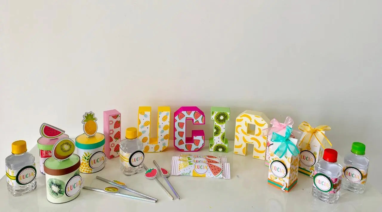 Personalized Fruit Pringles Party Favors: Tropical Birthday Decor Mi tienda