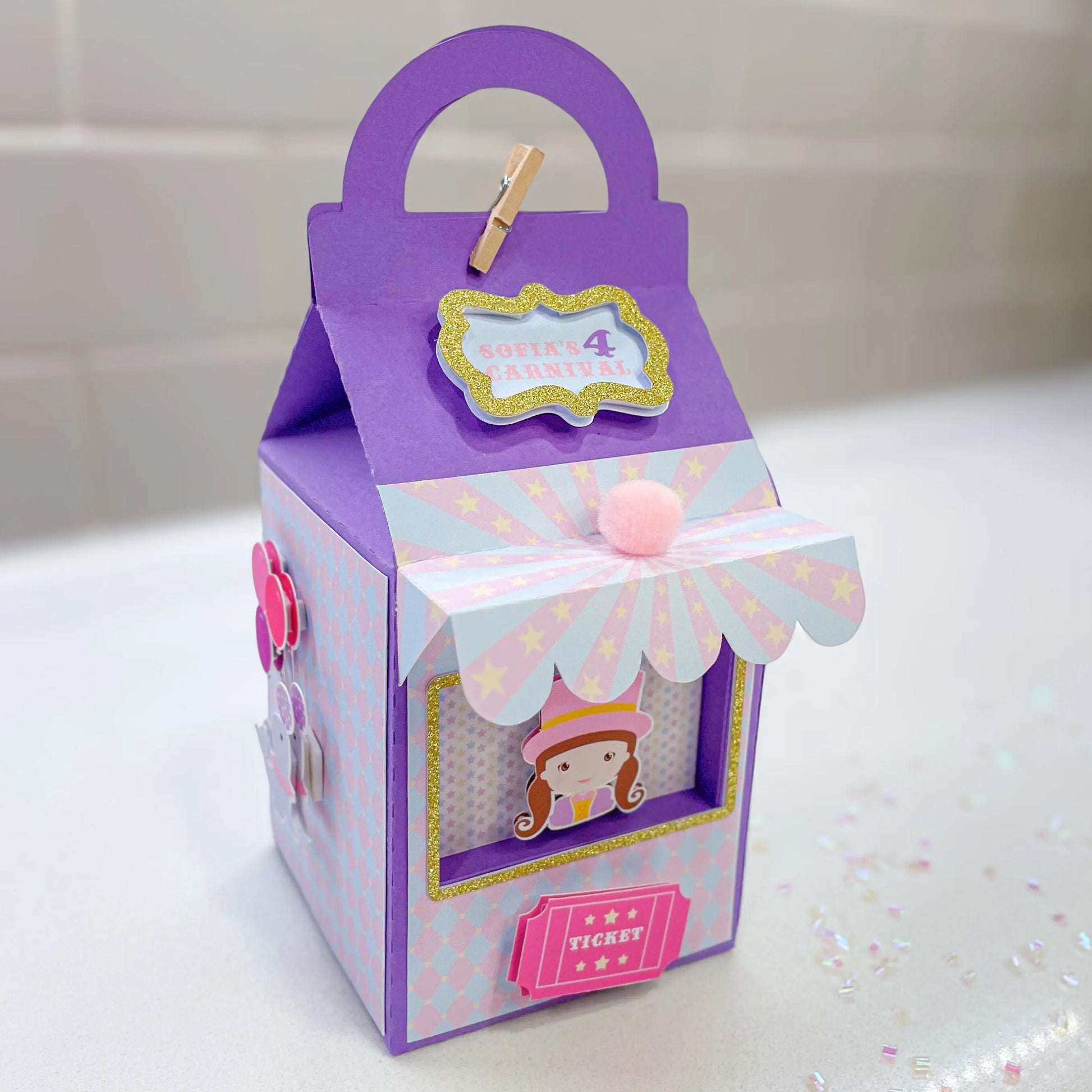 Personalized Circus Favor Boxes – Carnival Birthday Treat Box, Big Top Party Favors, Set of 6 Mi tienda