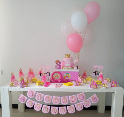 Princess 3D Letters & Party Bundle | Personalized Banner | Favor Boxes and Water Labels | Princess Birthday Decor Mi tienda