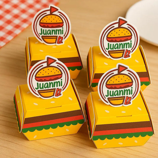 Burger Party Favor Boxes, Fast Food Birthday Decorations, Kids Snack Boxes, Picnic Party Supplies, Burger & Fries Birthday Favors Mi tienda