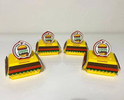 Fast Food Party Decorations, Burger Birthday Bundle with Custom Name Letters, Fries Favor Boxes, Happy Banner, Soda Wraps, Pringles Mi tienda