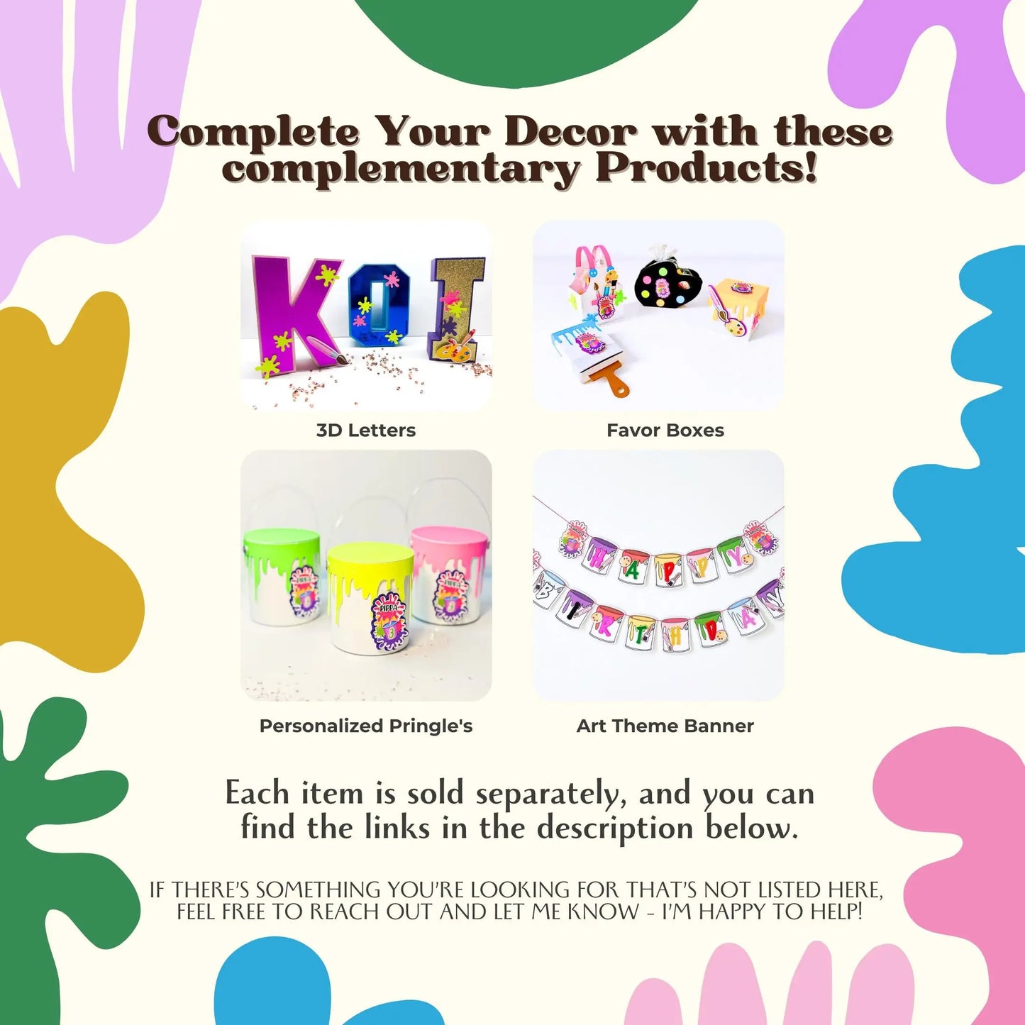 Paintbrush Party Favor Box | Art Theme Candy Holder for Kids Birthday | Artist Party Goodie Box - Set of 6 Mi tienda