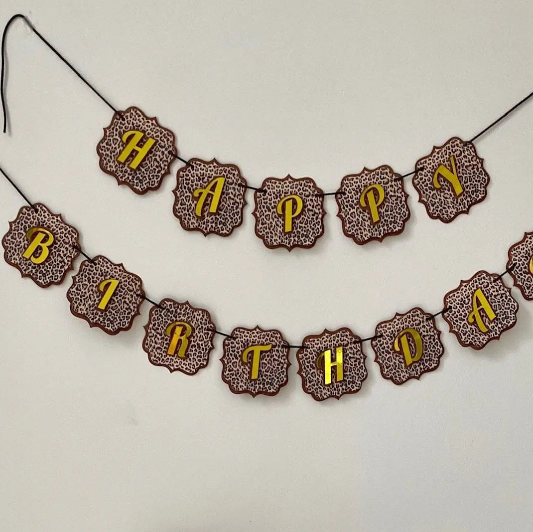 Leopard Birthday Banner Cheetah Party Decorations Leopard Theme Party Animal Print Banner  Cheetah Banner Leopard Birthday Leopard Print Mi tienda