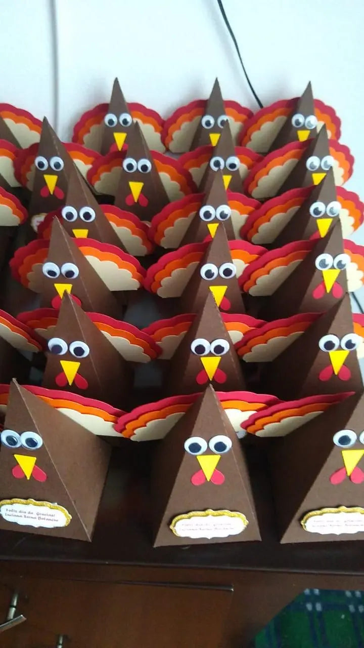Turkey Favor Boxes Thanksgiving Party Decor | Kids Birthday Treat Boxes | Fall Harvest Party Supplies | Customizable Favor Containers Mi tienda