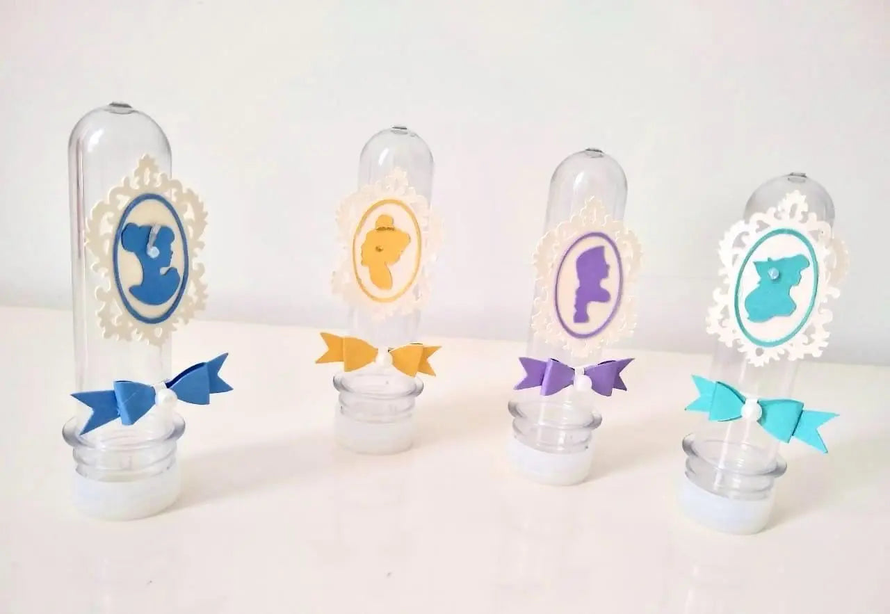 Princess Party Favor Tubes – Set of 4 Candy Containers, Birthday & Baby Shower Party Favors Mi tienda