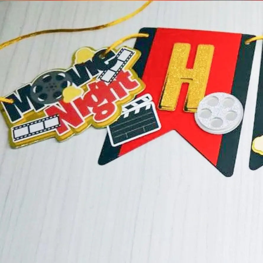 Movie Night Birthday Banner Movie Party Decorations Movie Night Theme Party Movie Theater Birthday Cinema Birthday Movie Night Decorations Mi tienda