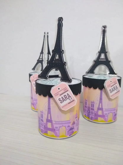 Paris Pringles Party Favors – Eiffel Tower Snack Tubes – Pink & Black French Birthday Decorations Mi tienda