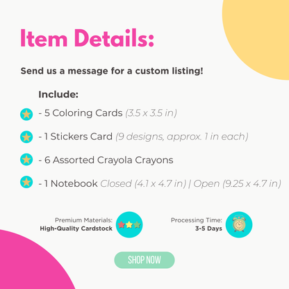 Custom Kids Coloring Book – Personalized Activity Book