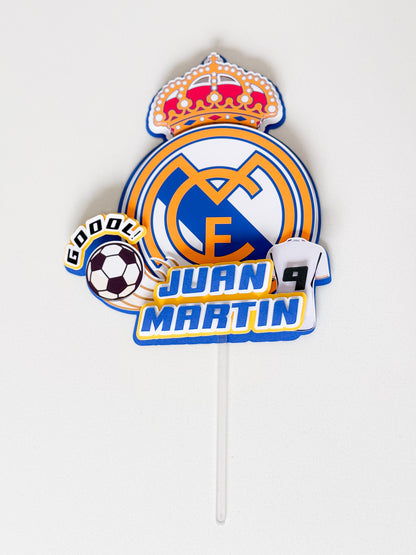 Personalized Soccer Cake Topper – Custom Name & Number