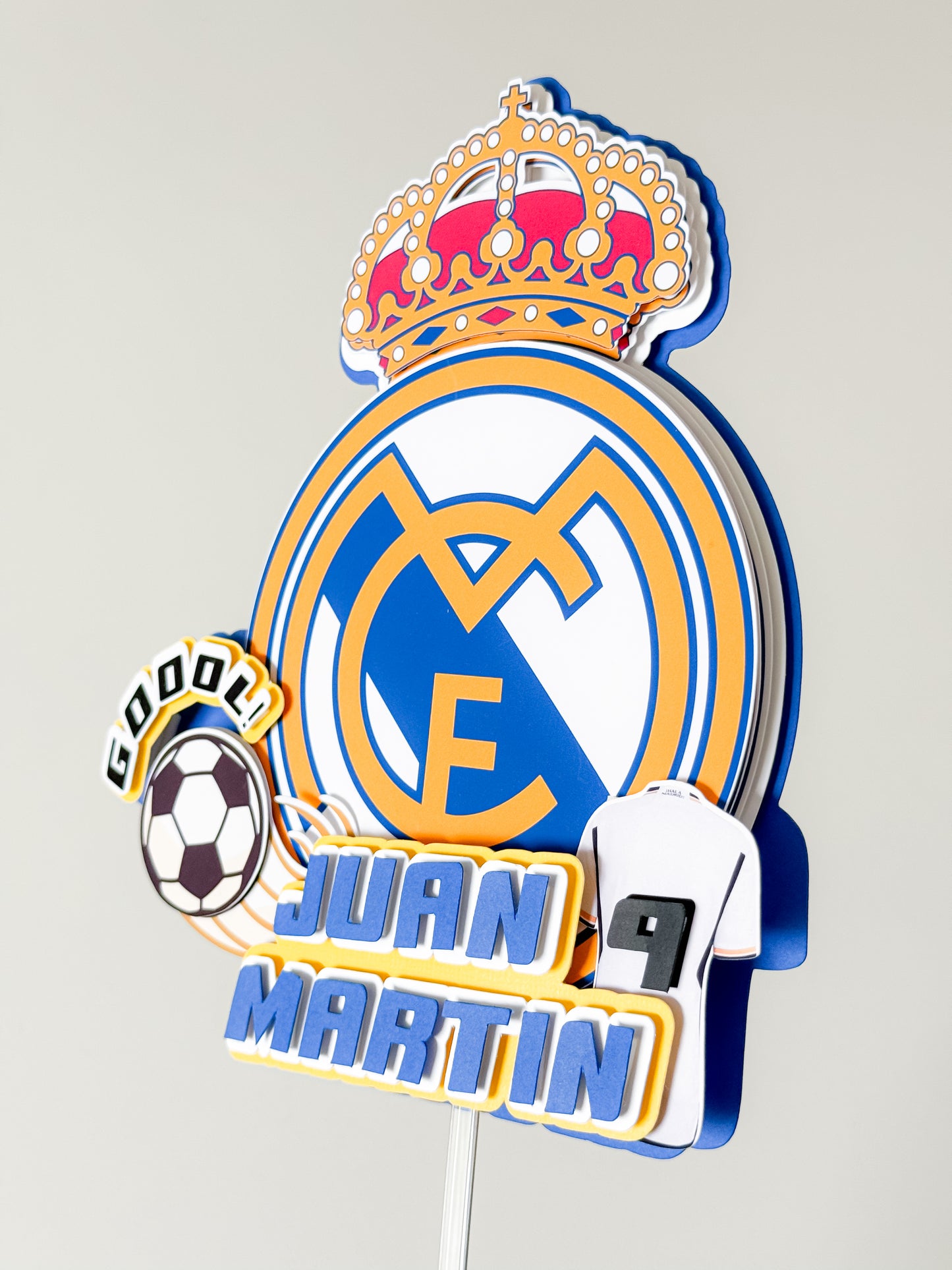 Personalized Soccer Cake Topper – Custom Name & Number