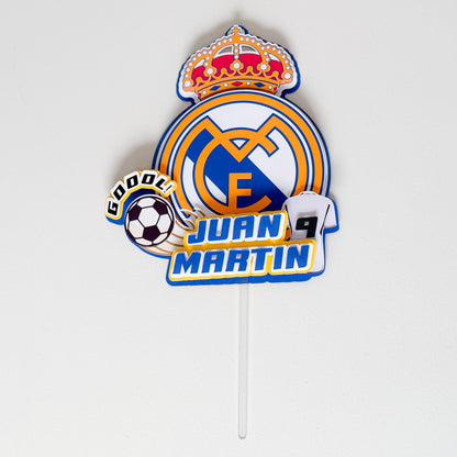 Personalized Soccer Cake Topper – Custom Name & Number