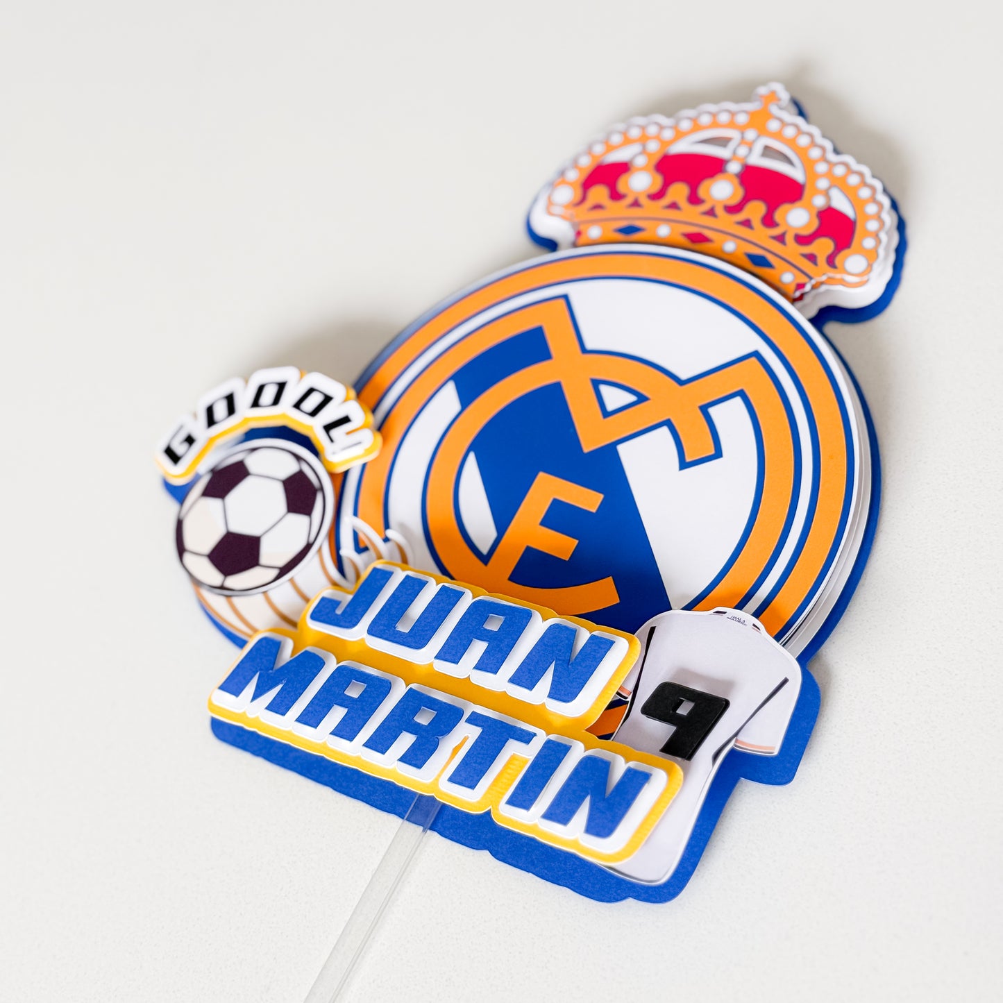 Personalized Soccer Cake Topper – Custom Name & Number