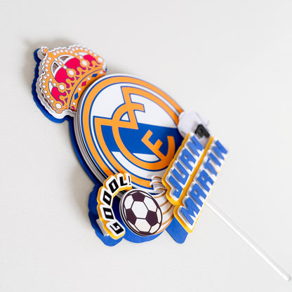 Personalized Soccer Cake Topper – Custom Name & Number