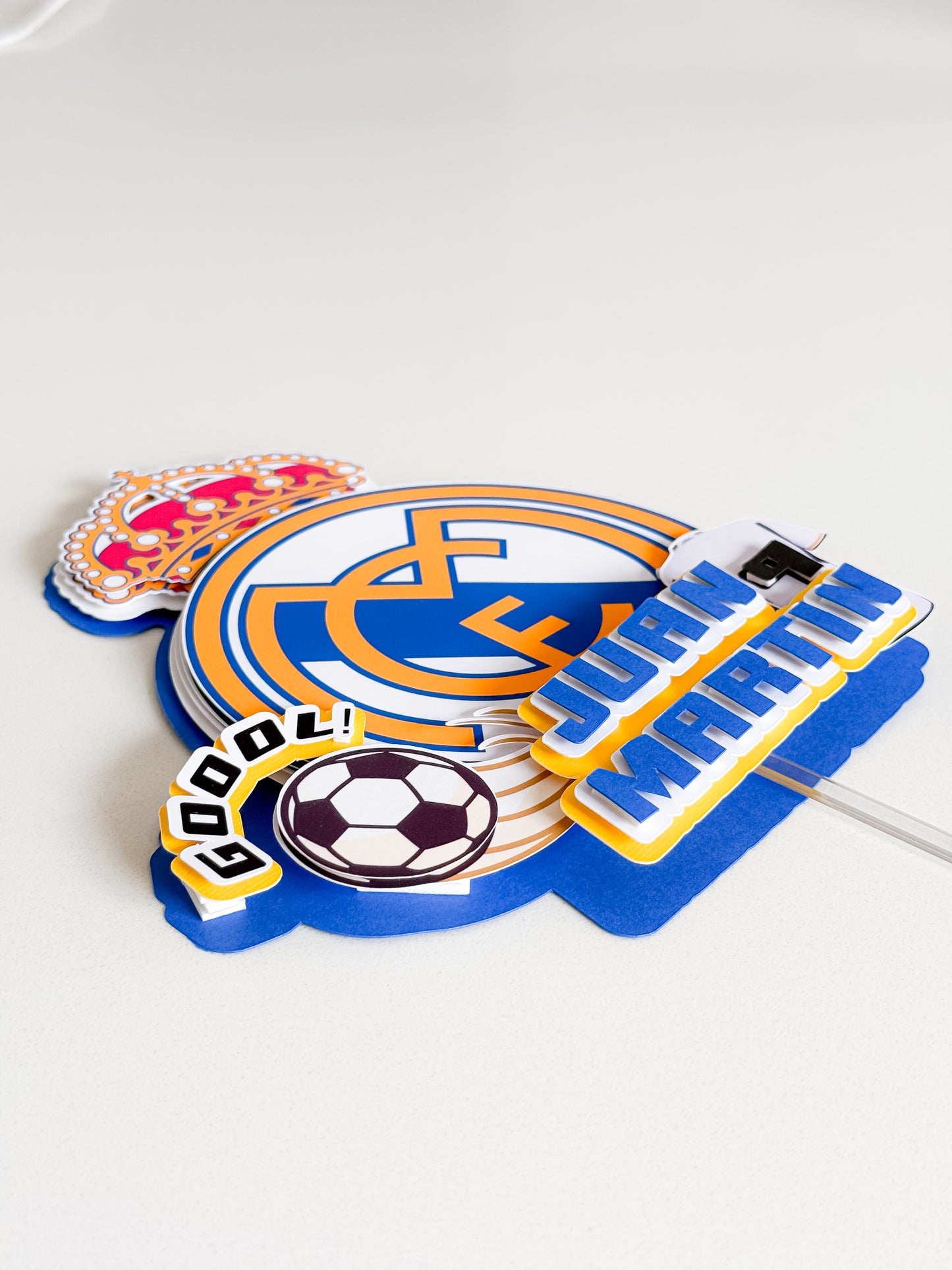 Personalized Soccer Cake Topper – Custom Name & Number