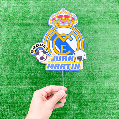 Personalized Soccer Cake Topper – Custom Name & Number