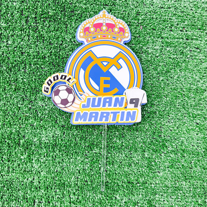 Personalized Soccer Cake Topper – Custom Name & Number