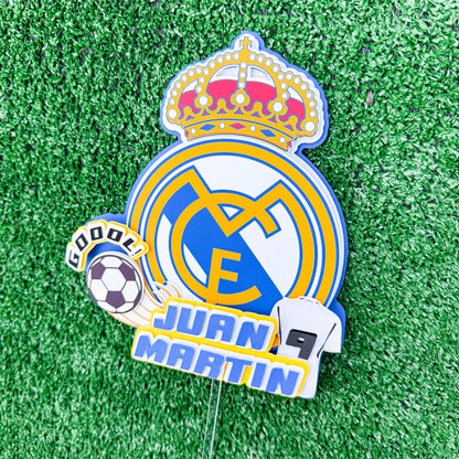 Personalized Soccer Cake Topper – Custom Name & Number