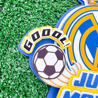 Personalized Soccer Cake Topper – Custom Name & Number