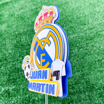 Personalized Soccer Cake Topper – Custom Name & Number