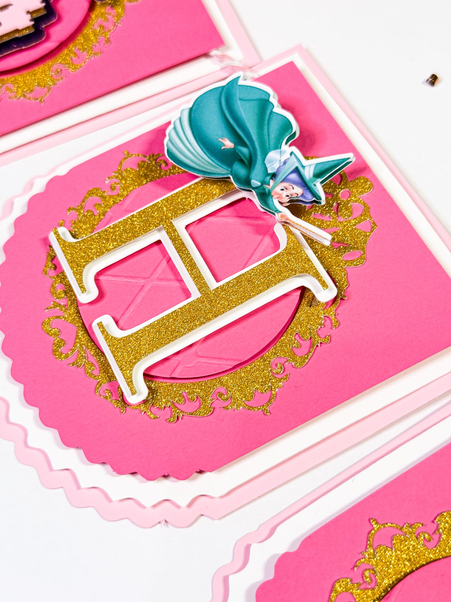 Sleeping Beauty Birthday Banner – Pink & Gold Princess Party Garland