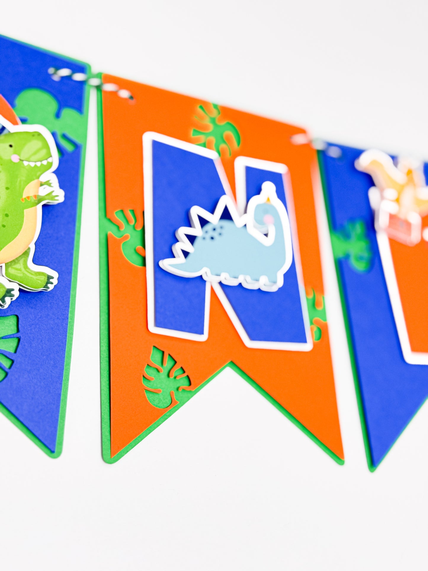 Dinosaur First Birthday Banner | One-A-Saurus High Chair Decor