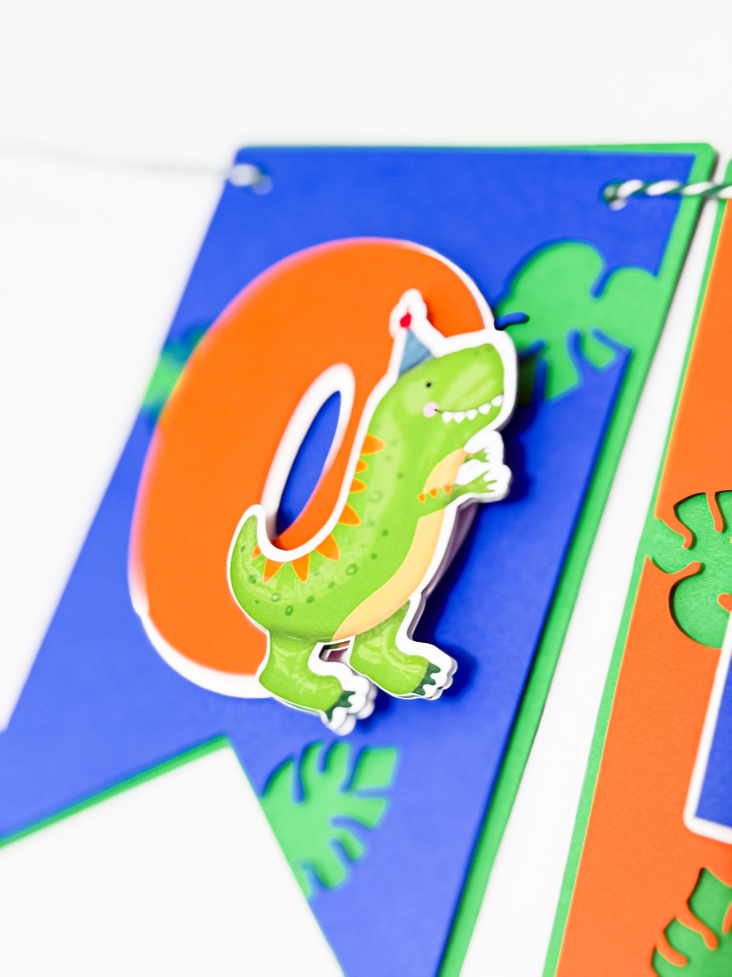 Dinosaur First Birthday Banner | One-A-Saurus High Chair Decor