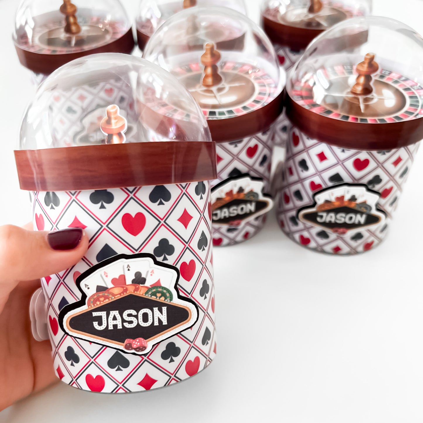 Casino Party Favors – Poker Chip Snack Cans for Casino Night Party