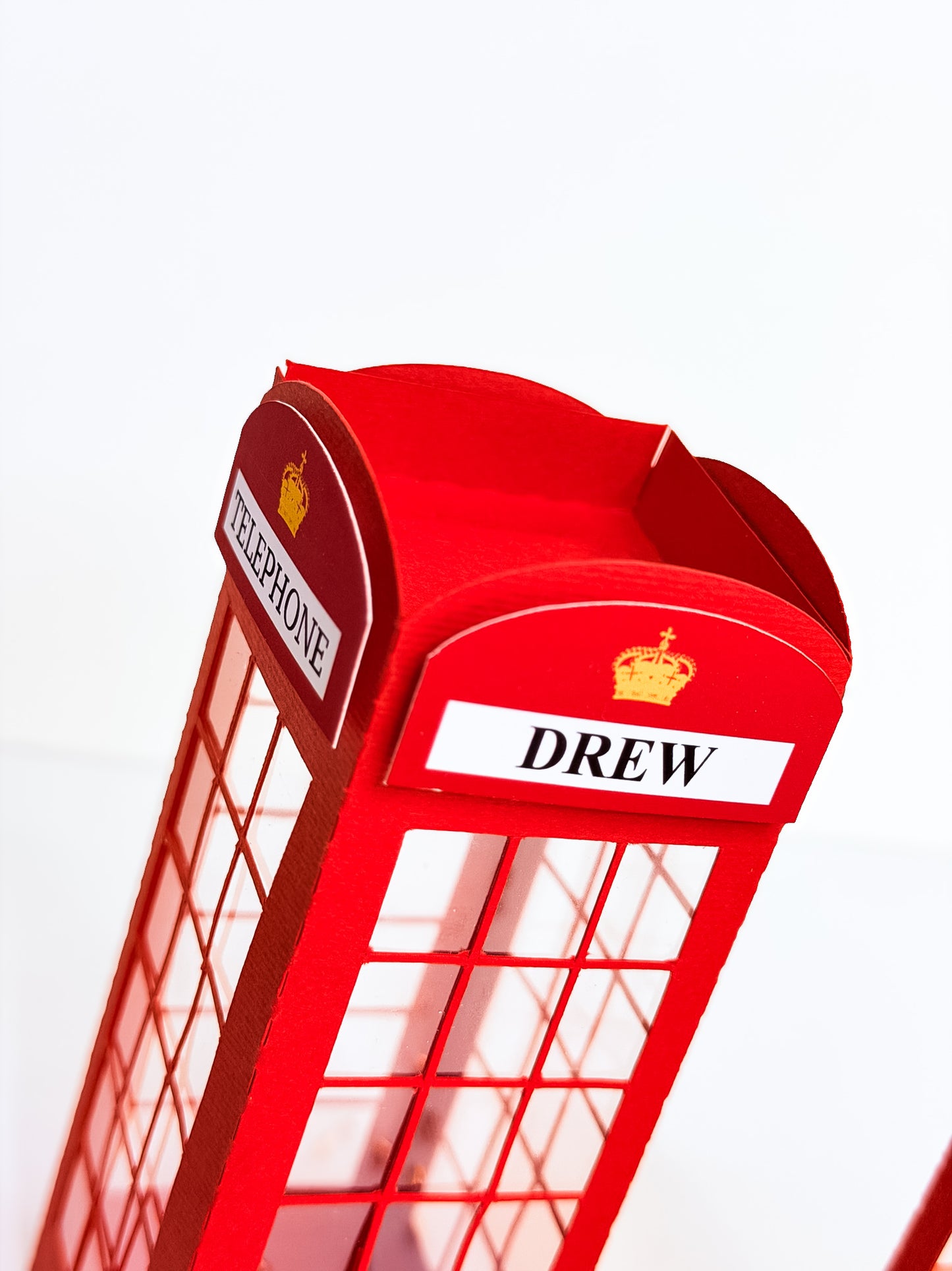 London Baby Shower Favor Box – Red Telephone Booth Theme