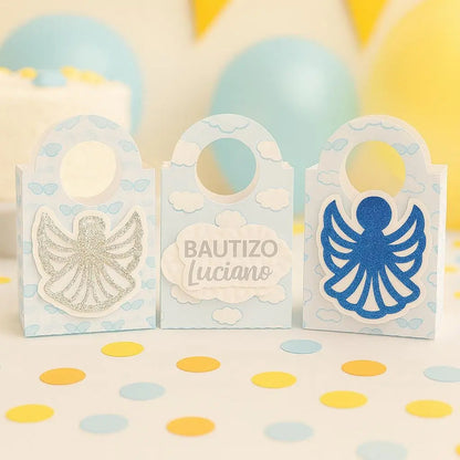Angel Baby Shower Party Set | Personalized Plates, Favor Boxes, Pringles, Water Labels & More | Boy Girl Gender Neutral Shower Mi tienda