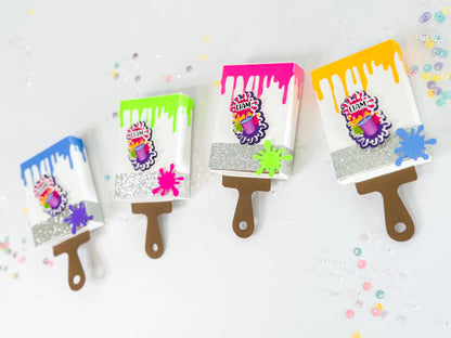 Paintbrush Party Favor Box | Art Theme Candy Holder for Kids Birthday | Artist Party Goodie Box - Set of 6 Mi tienda
