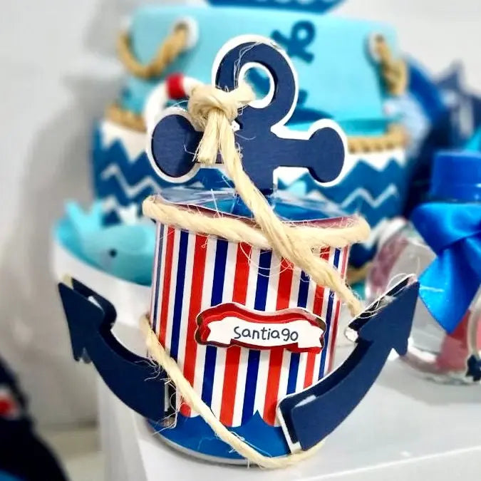 Anchor Mini Pringles Favors – Nautical Baby Shower Party Favors, Ahoy It’s a Boy, Sailor Theme Edible Keepsakes Mi tienda