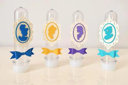 Princess Party Favor Tubes – Set of 4 Candy Containers, Birthday & Baby Shower Party Favors Mi tienda