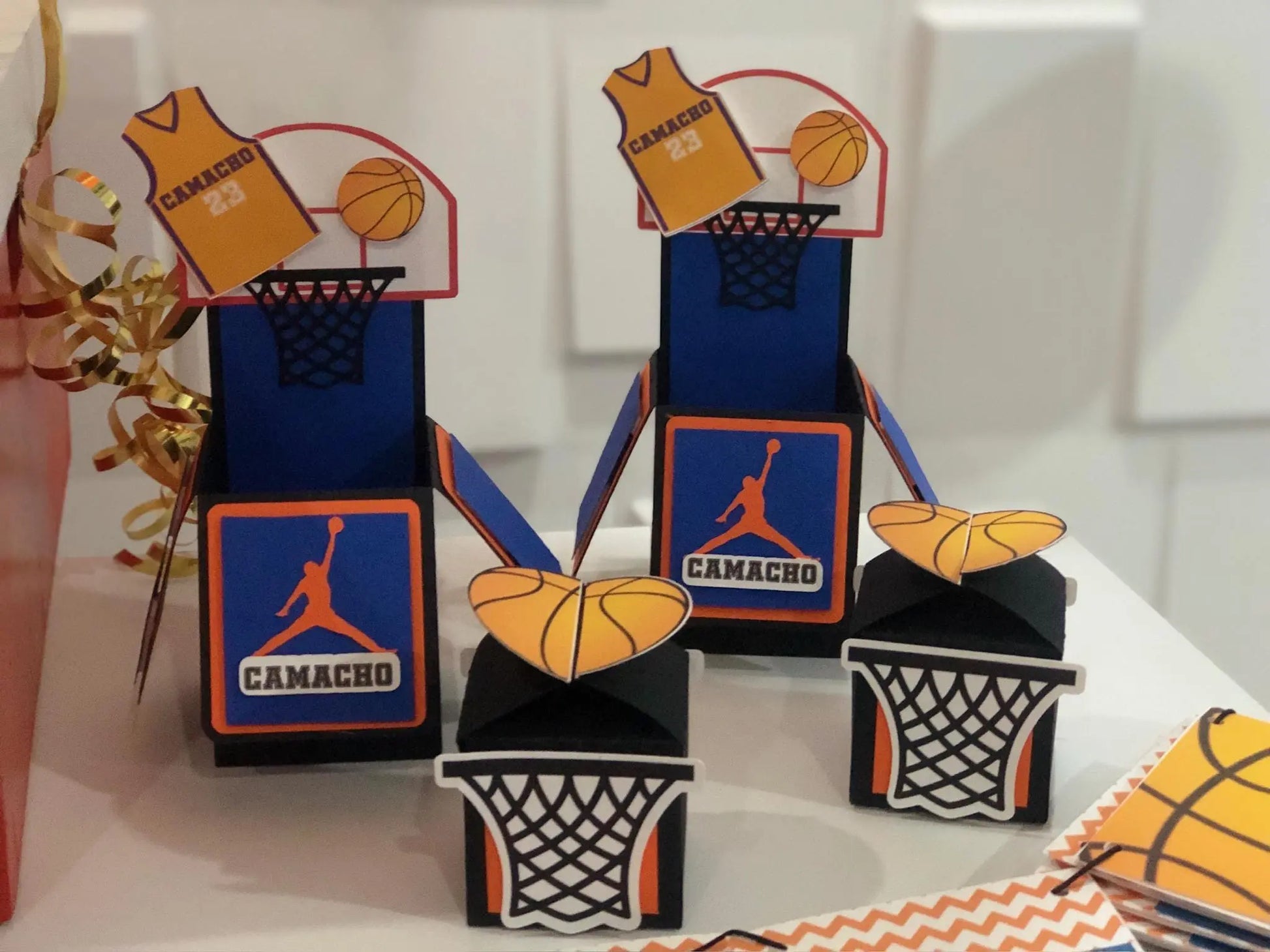 Basketball Birthday Party Decorations – Custom Favor Boxes, 3D Letters, Banner, Plates & Water Labels Mi tienda