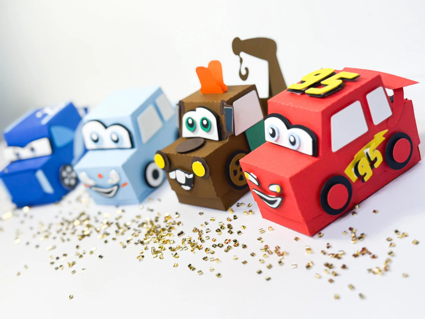 Cars Party Favors - Candy Boxes & Treat Holders | Personalized Kids Party Supplies | Cars-Themed Birthday Favors - Set of 4 Mi tienda