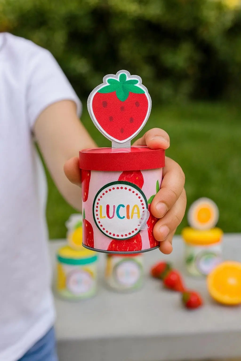 Personalized Fruit Pringles Party Favors: Tropical Birthday Decor Mi tienda