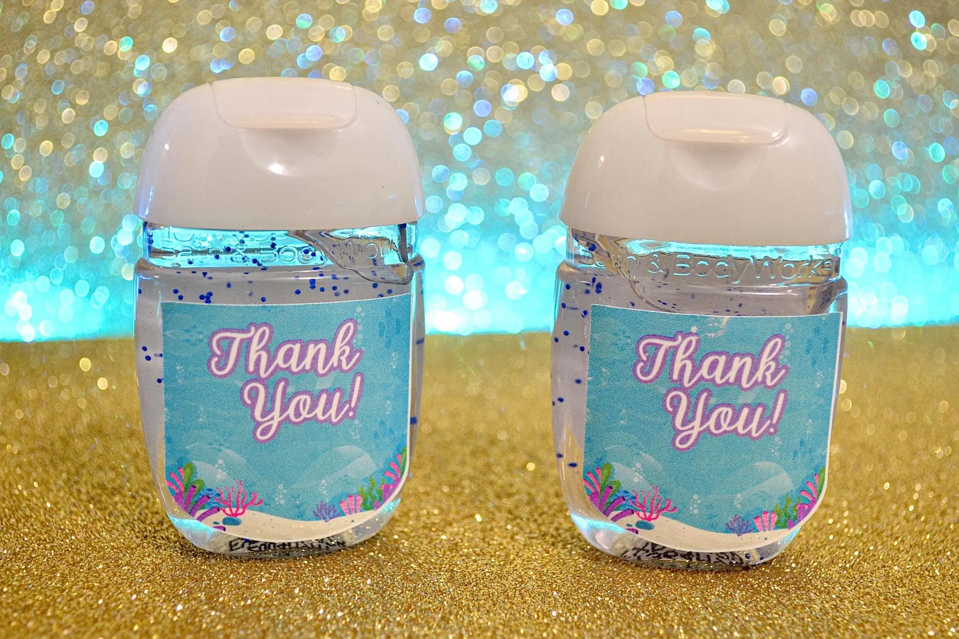 Under The Sea Sanitizer Favors | Mermaid Baby Shower Favors with Custom Label & Box, Nautical Party Favors, Beach Theme, Personalized Gift Mi tienda
