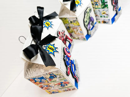Comic Book Favor Boxes, Superhero Birthday Party Decorations Mi tienda