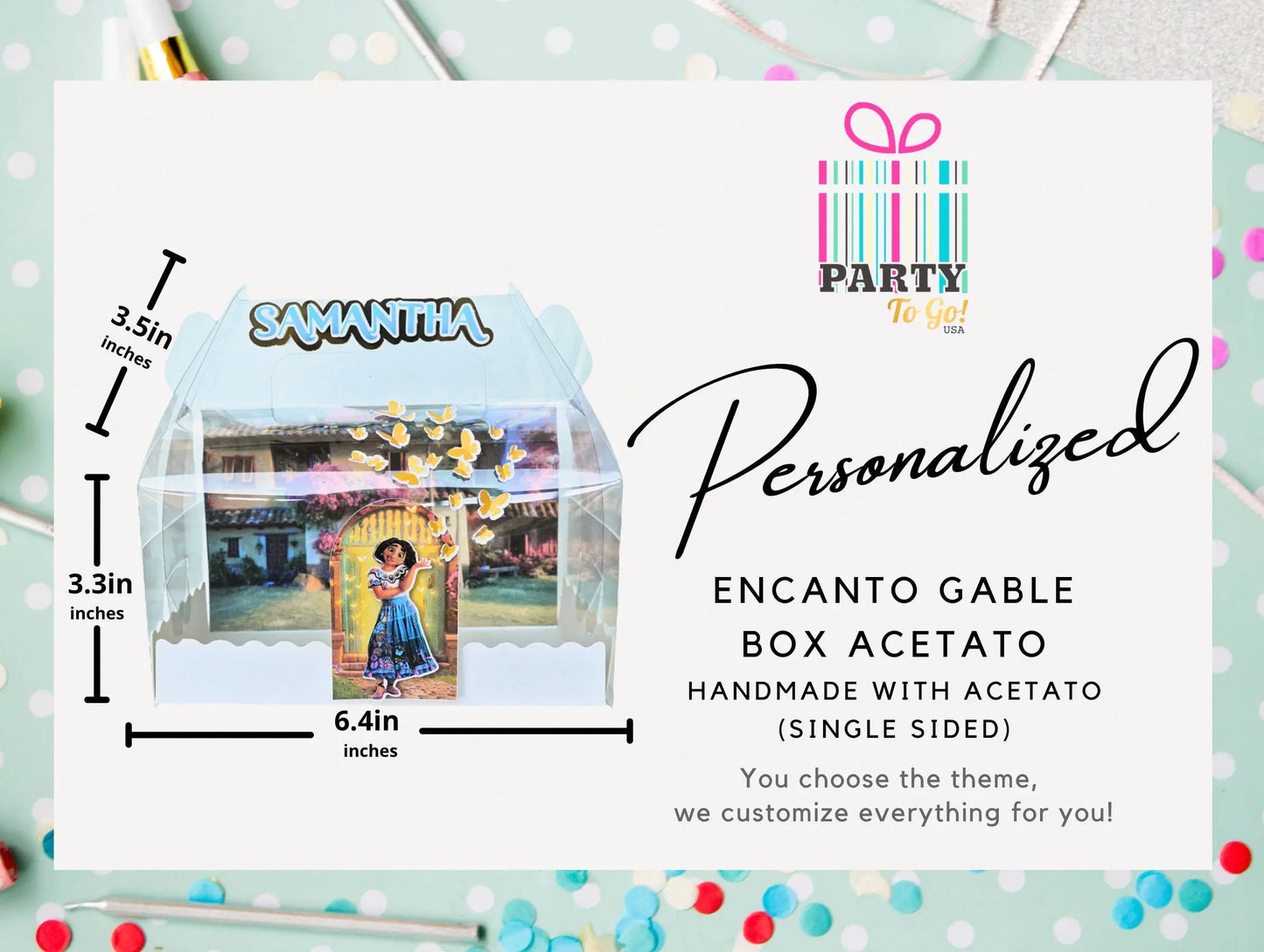 Encanto Favor Boxes, Encanto Party Decorations, Encanto Birthday Party, Encanto Gable Box Acetato, Mirabel Birthday Mi tienda
