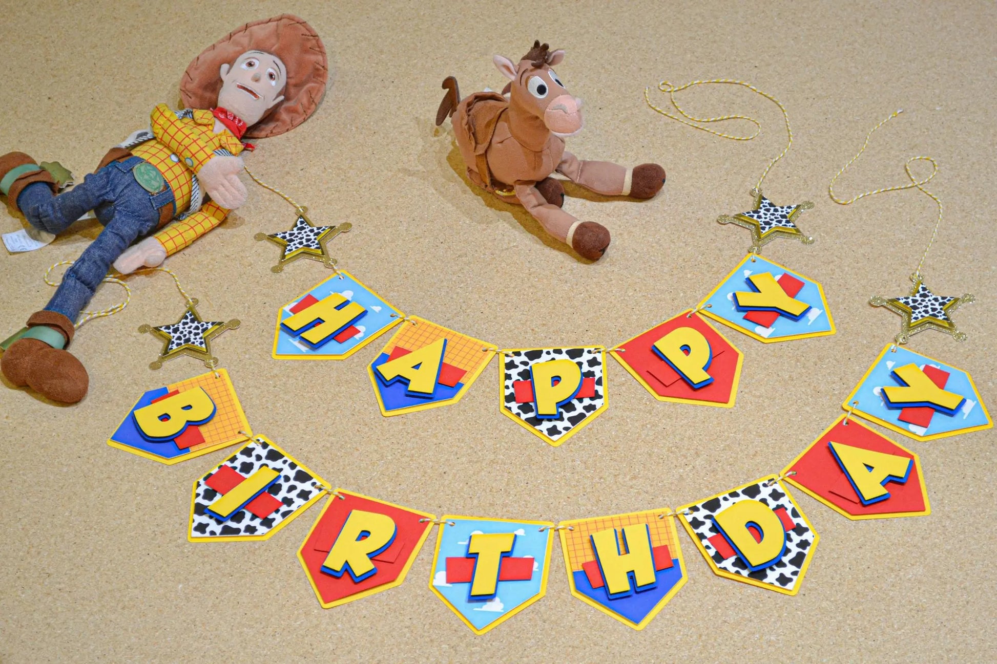 Toy Story Birthday Banner - Woody Theme, Customizable Party Decor, Cowboy Birthday Banner, Toy Story Party Decorations, Personalized Banner Mi tienda