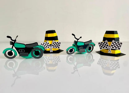 Racing Birthday Party Favor Bundle – Motorcycle Theme Party Box, Custom Pringles, Favor Boxes, Hershey’s Bars, Water Labels Mi tienda