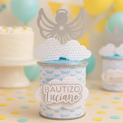 Personalized Angel Pringles Favors | Custom Baptism, Baby Shower, First Communion Party Chip Cans | Sealed Mini Pringles Mi tienda