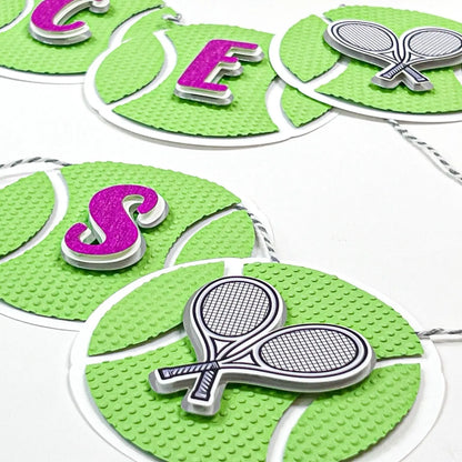 Tennis Birthday Banner, Tennis Party Decorations, Tennis Birthday Theme, Banner Flags Sports, Tennis Ball,Sports Happy Birthday Banner Mi tienda