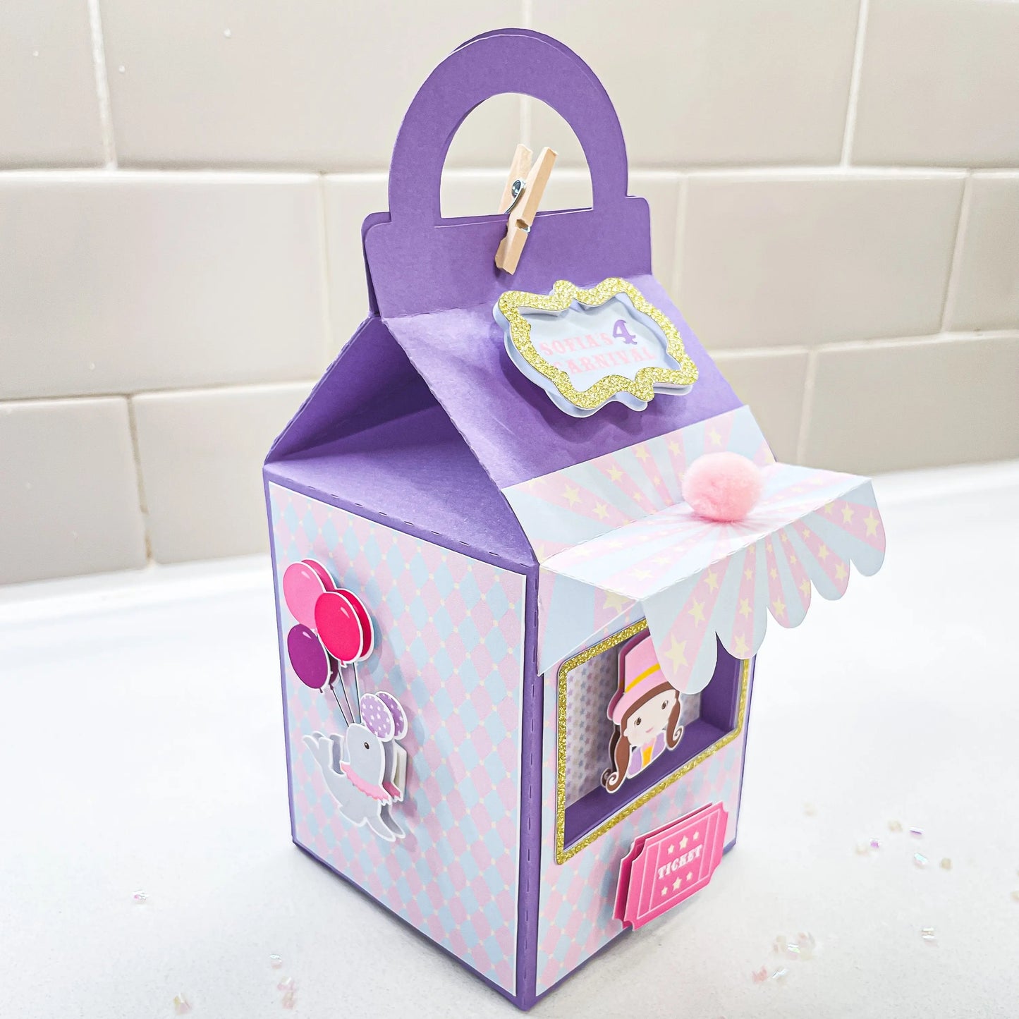 Personalized Circus Favor Boxes – Carnival Birthday Treat Box, Big Top Party Favors, Set of 6 Mi tienda