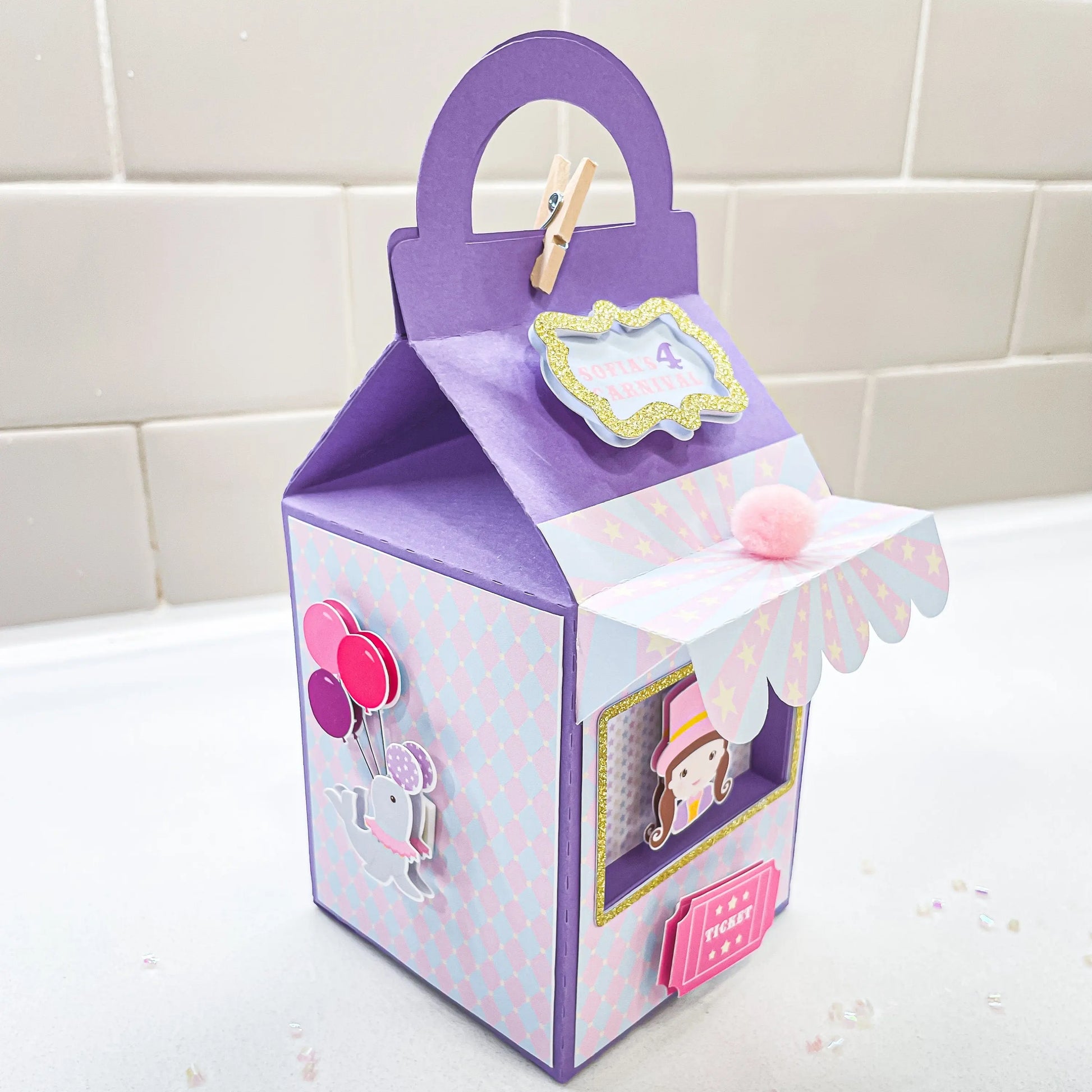 Personalized Circus Favor Boxes – Carnival Birthday Treat Box, Big Top Party Favors, Set of 6 Mi tienda