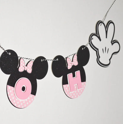 Oh Twodles Birthday Banner – Minnie Mouse 2nd Birthday Party Decor Mi tienda