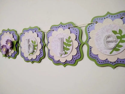 Rustic Happy Birthday Banner, Farmhouse Party Decoration, Neutral Floral Birthday Sign, Country Chic Party Banner, Custom Name Decor Mi tienda