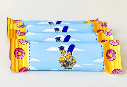 The Simpsons Graduation Party Decor Box – Full Personalized Party Set with Banner, 3D Name Letters, Favor Boxes & Pringles Mi tienda