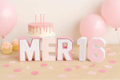 Sweet 16 3D Letters | Custom Name & Numbers Party Decoration | Personalized Sweet Sixteen Table Decor | Teen Birthday Centerpieces Mi tienda